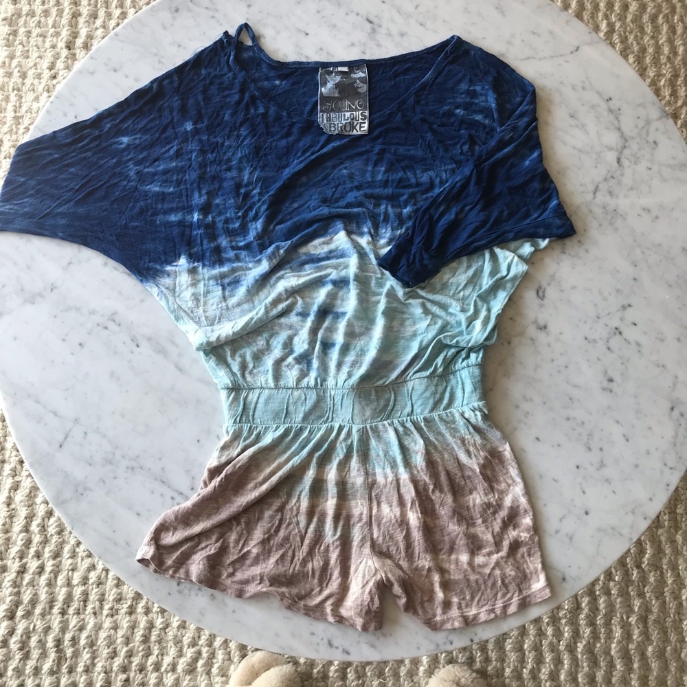 young fabulous & broke tie dye romper